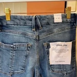 CCO ↓ Good American Good Legs Ripped Split Back Pocket Skinny Jeans 4